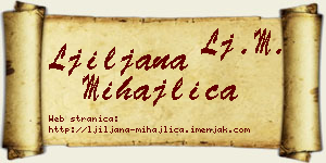 Ljiljana Mihajlica vizit kartica